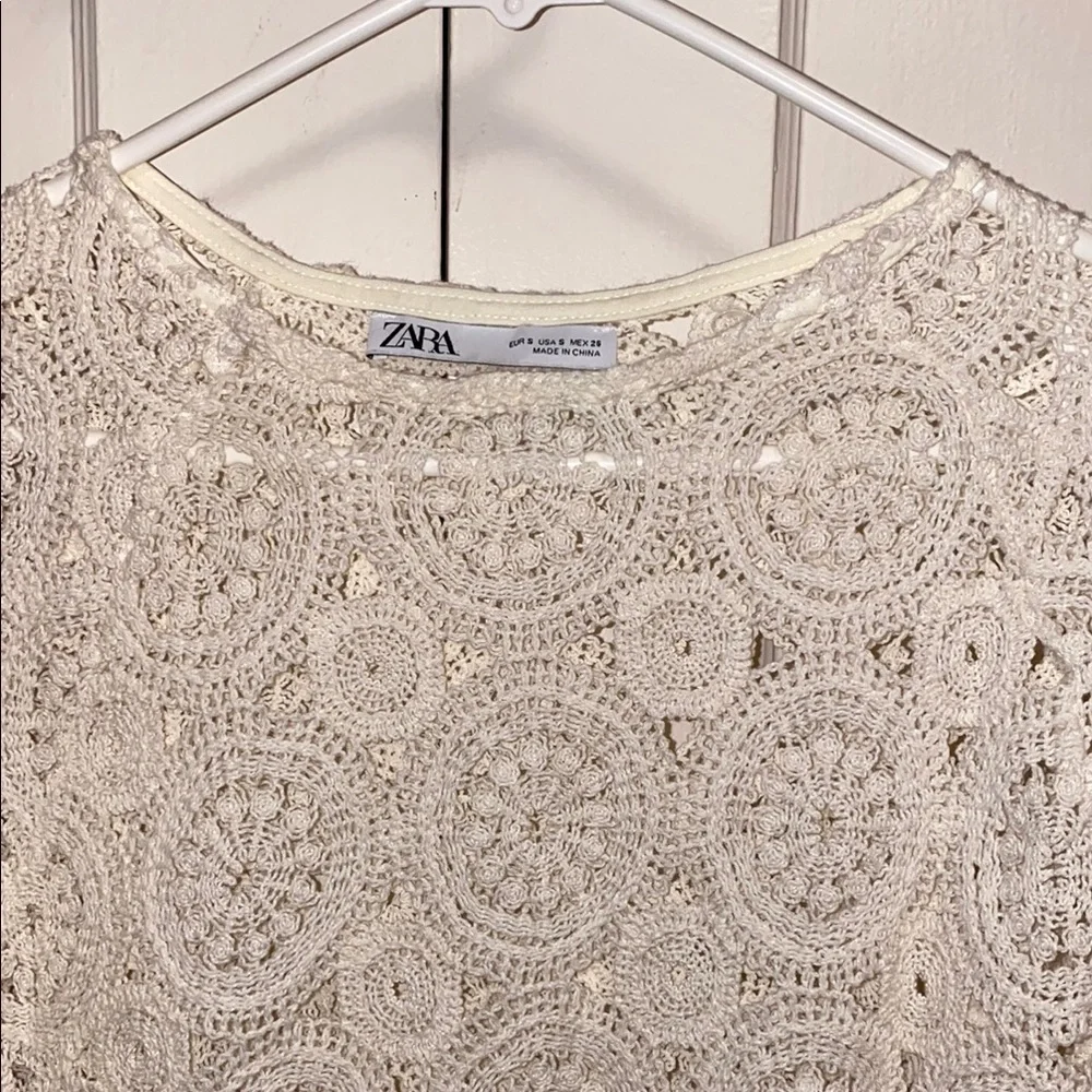 Zara Small White Lace Blouse - Picture 4 of 9